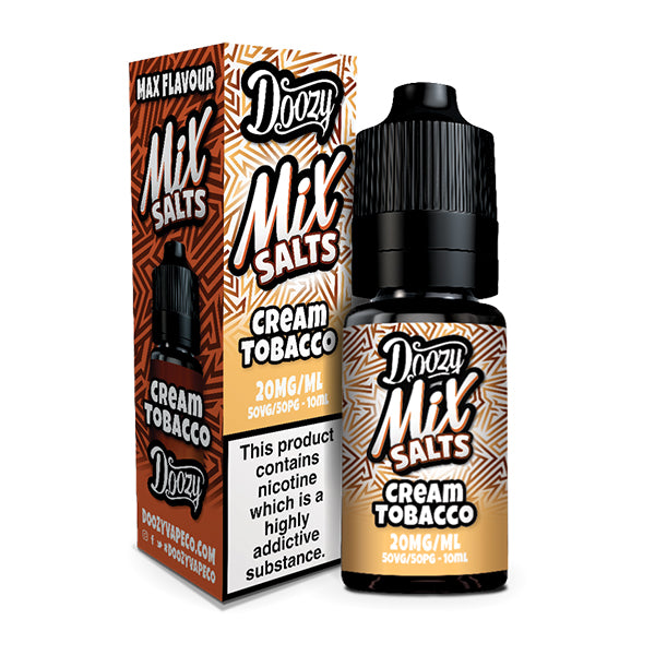 Doozy Vape Mix Salts Cream  Tobacco 50/50 10ml e-liquid