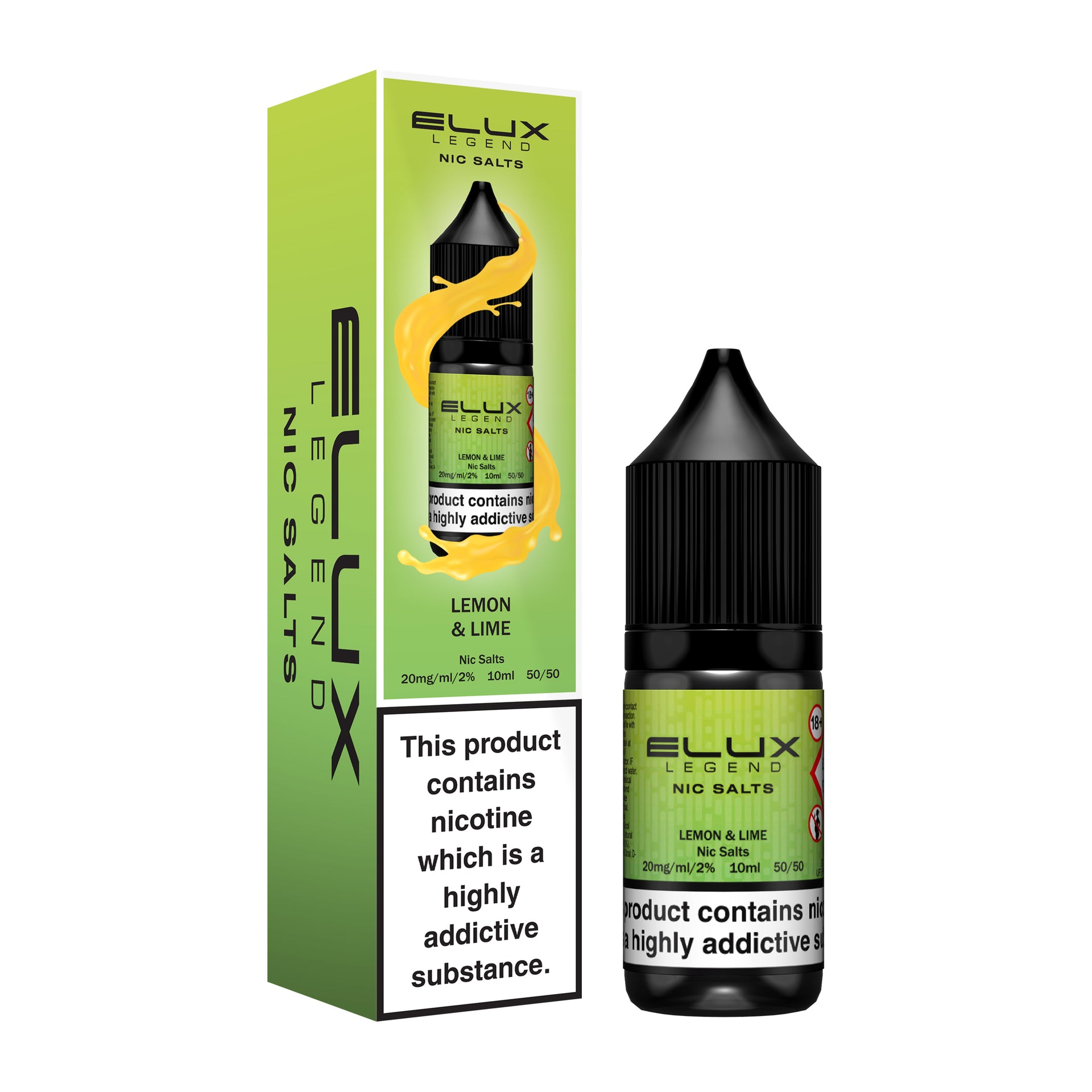 Elux Legend Nic Salts 10ml - Lemon & Lime