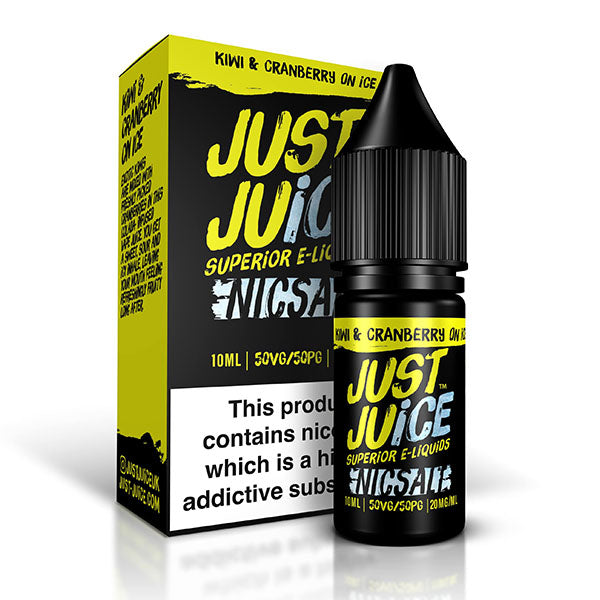 Just Juice 10ml Nic Salt - Kiwi & Cranberry On Ice